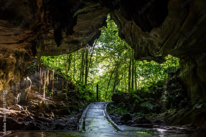 Exploring the Ancient Caves Near Watu Karung Beach